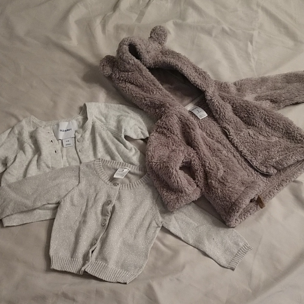 Carter's and Old Navy 3 Month Sweaters and Coat